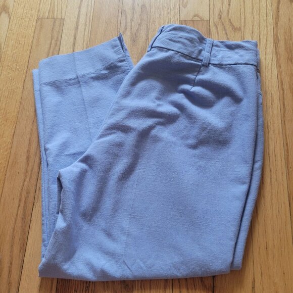 Counterparts Womens Cropped Pants Size 8 Light Blue Cotton Blend - Picture 2 of 4